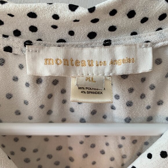 Polka-dot ruffle top size XL - Picture 2 of 2